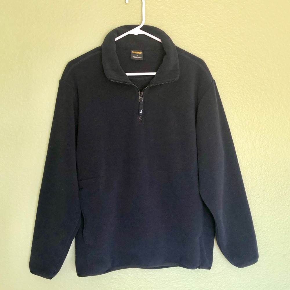 New Nautica Fleece Navy Quarter Zip